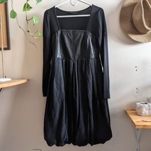 Marc by Marc Jacobs | Modern Leather and Silk Party Dress